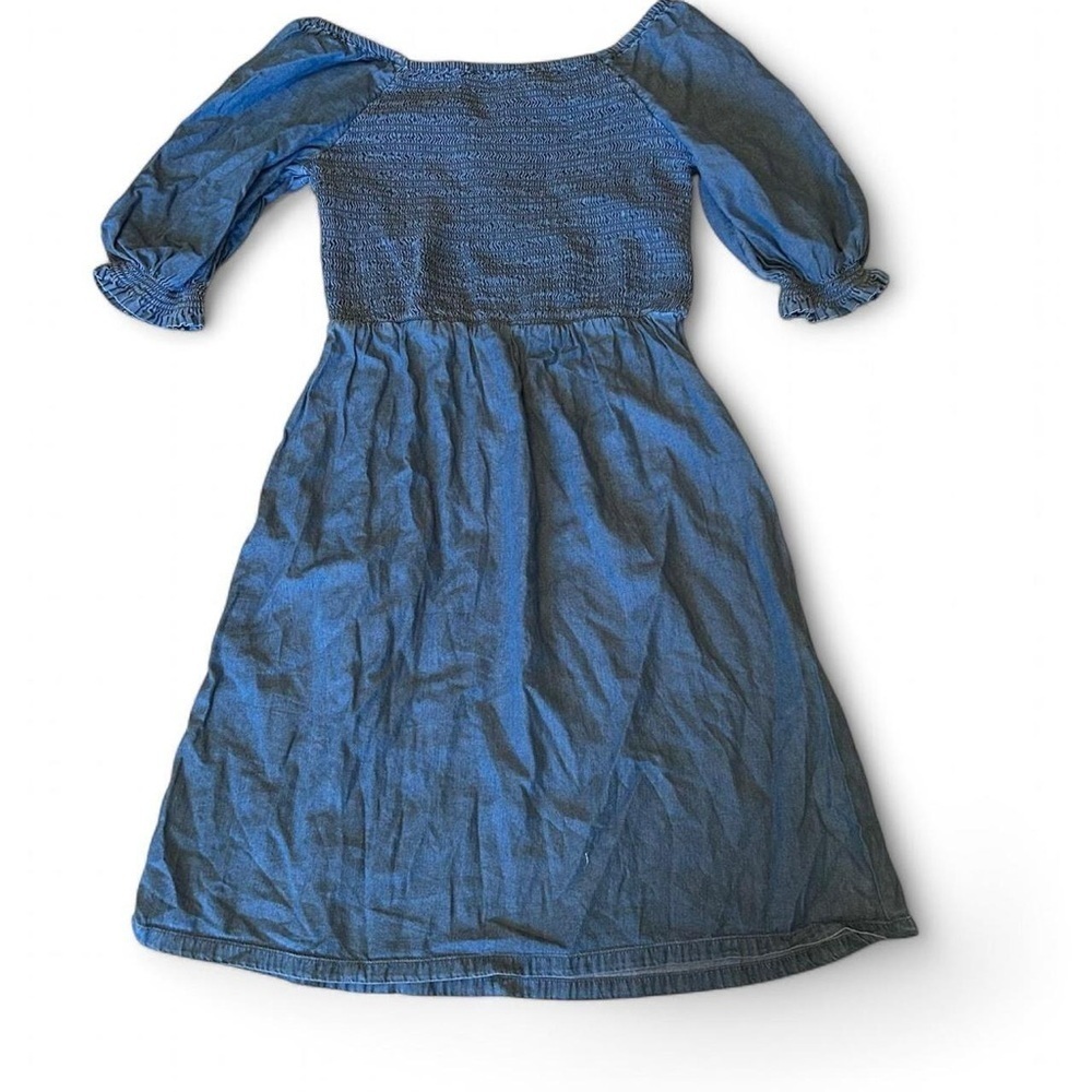 Old Navy Size 14/16 XL Denim Dress with Smocked Top and Sleeves